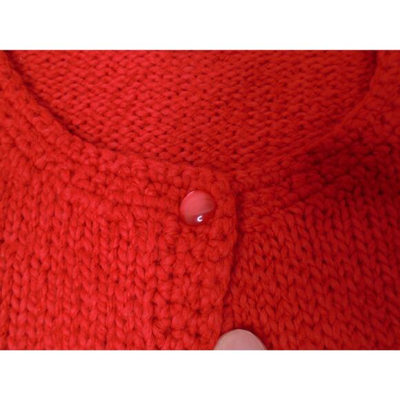 VTG Leon Levin Hand Loomed Cardigan Sweater Pink Grannycore Cottagecore Sz XL - Picture 3 of 10